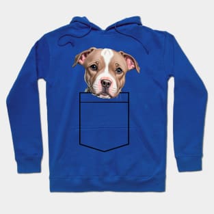 Breast Pocket Animal Dog Puppy American Stafford Hoodie